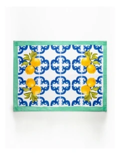 No.22 Home Capri Piazzetta Placemats Set of 4, 100% Cotton