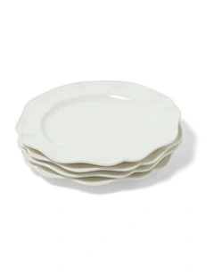 Les Classiques White Porcelain Dinner Plates Set of 4