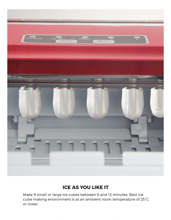 Vevare Portable Ice Maker Machine 12kg Red image 6