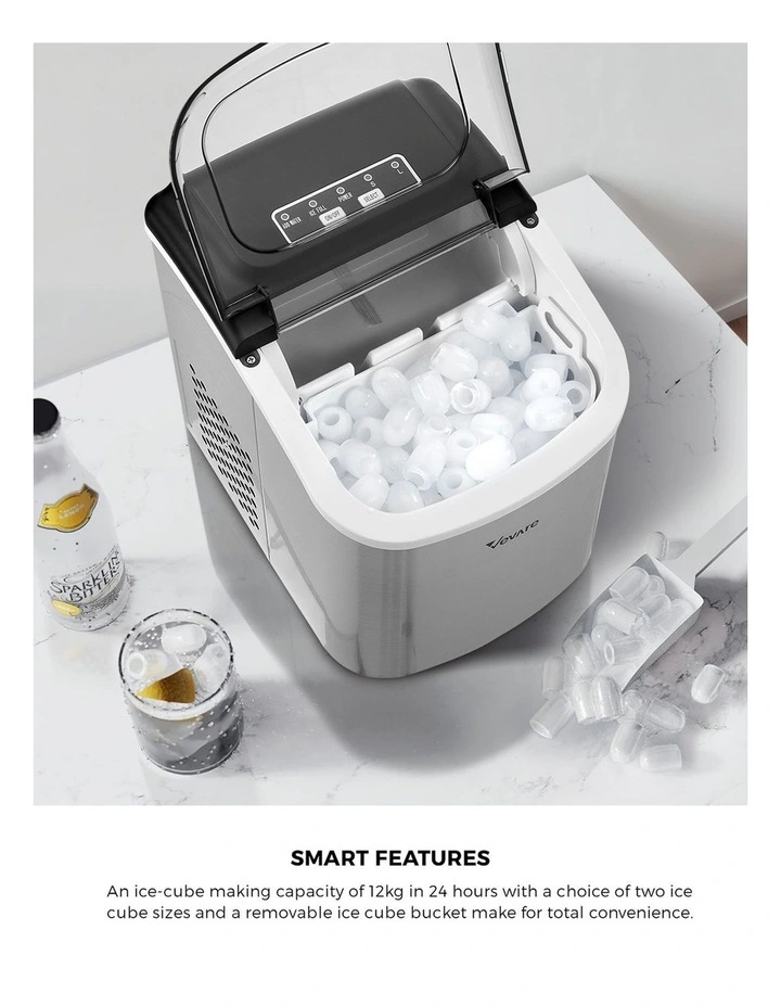 Vevare Portable Ice Maker Machine 12kg Silver image 5