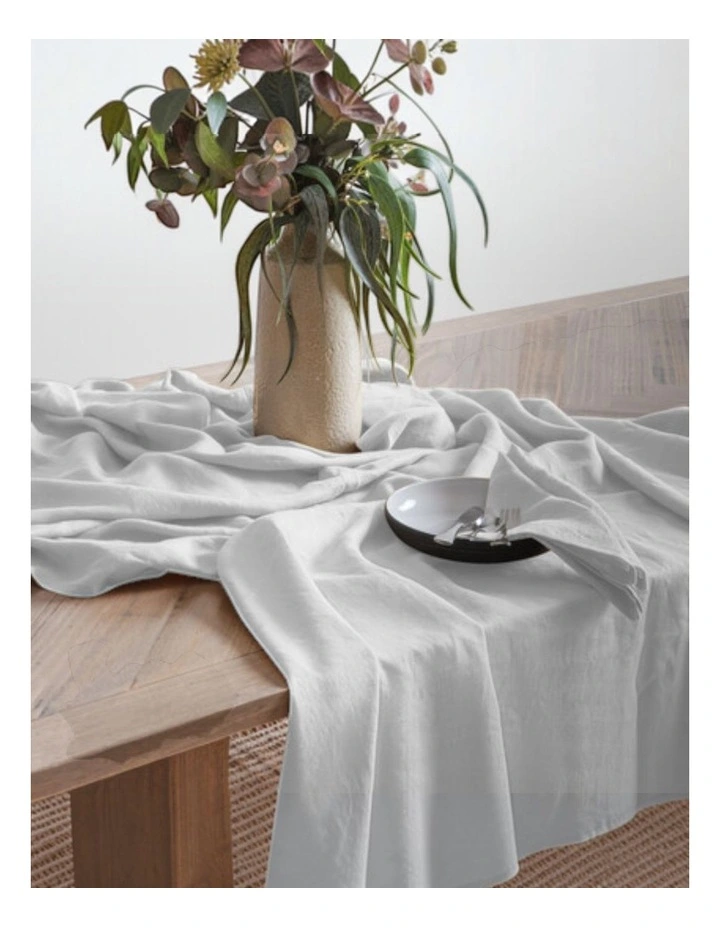 Linen Collection Tablecloth 150x270cm White image 2