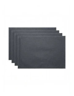Simon Placemat Set of 4 33x48x0.2cm Charcoal