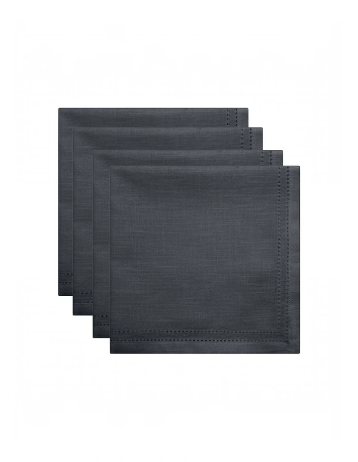 Simon Napkin set of 4 45x45x0.2cm Charcoal image 2