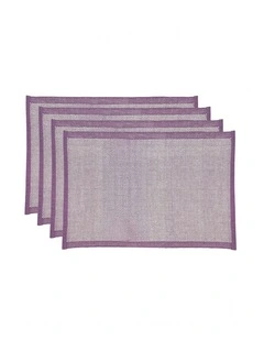 Heureuse Placemat Set of 4 33x48x1cm Purple