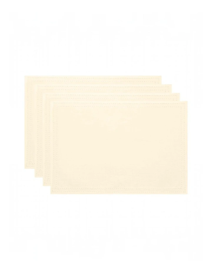 Simon Placemat Set of 4 33x48x0.2cm Cream image 1