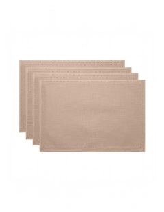 Simon Placemat Set of 4 33x48x0.2cm Nude
