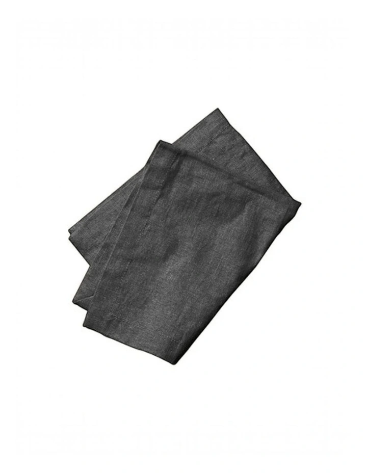 Linen Collection 4pk Napkins 50x50cm Charcoal image 1