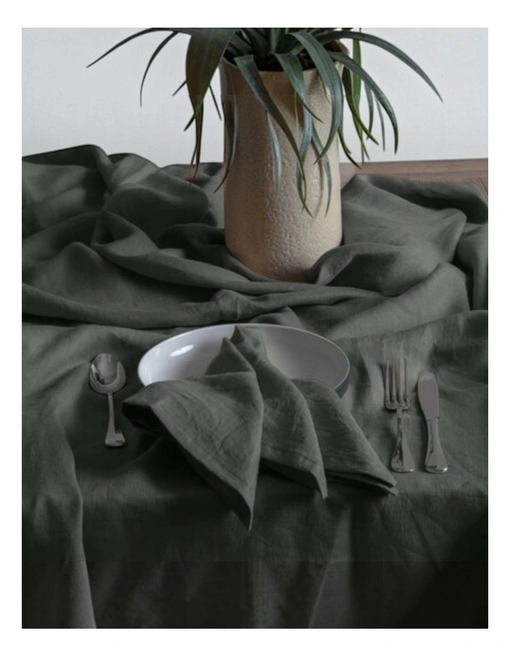 Linen Collection 4pk Napkins 50x50cm Charcoal image 2