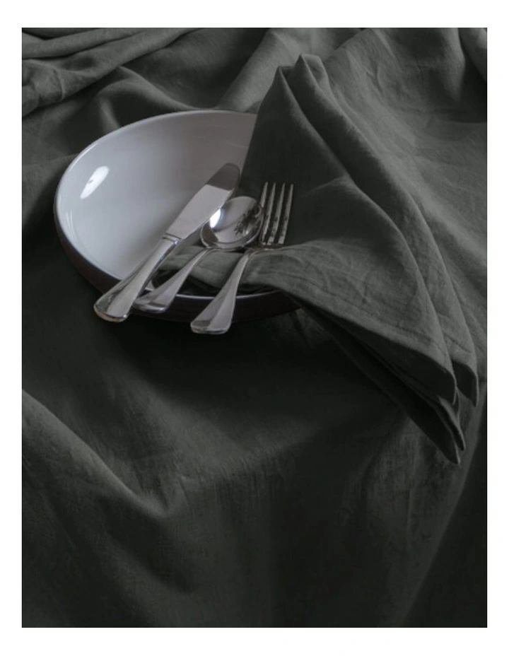 Linen Collection 4pk Napkins 50x50cm Charcoal image 3