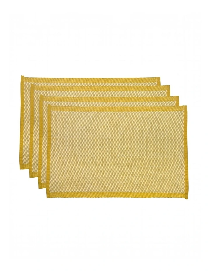 Heureuse Placemat Set of 4 33x48x1cm Yellow image 1