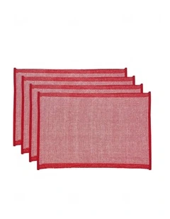 Heureuse Placemat Set of 4 33x48x1cm Red
