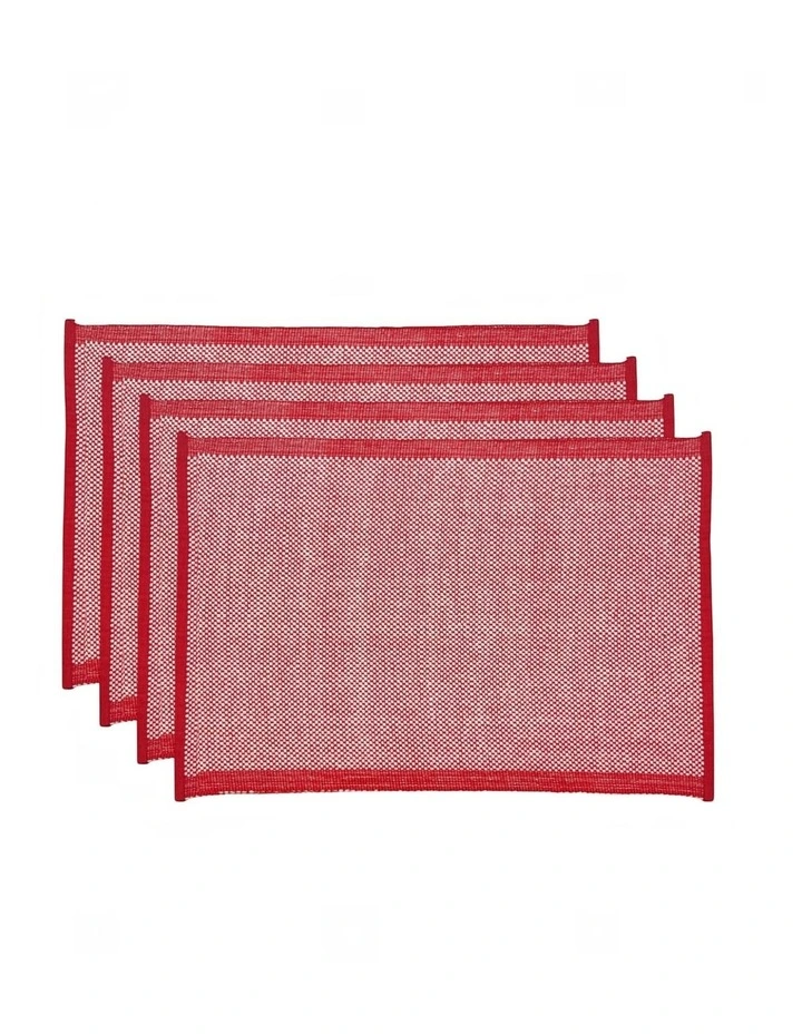 Heureuse Placemat Set of 4 33x48x1cm Red image 1