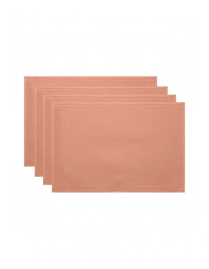 Simon Placemat Set of 4 33x48x0.2cm Terracotta image 1
