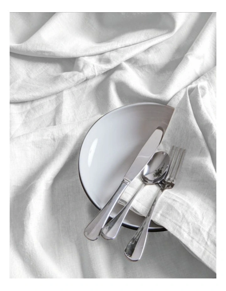 Linen Collection 4pk Napkins 50x50cm White image 3