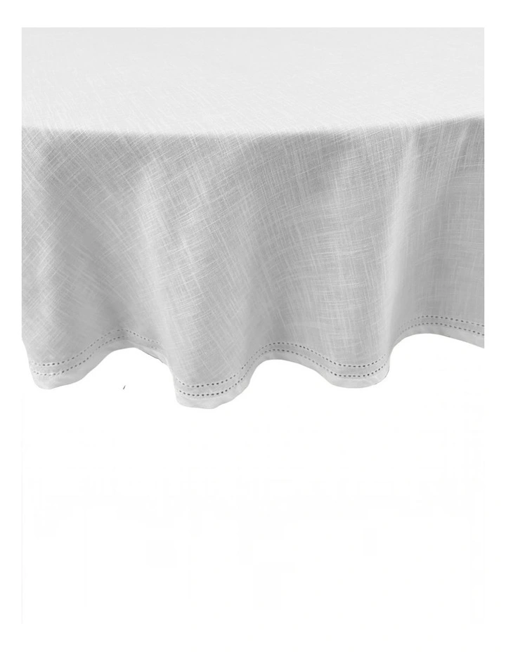Simon Circular Tablecloth 180x180x0.2cm White image 2