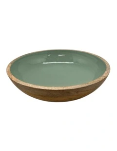 Corinne Salad Bowl 40x40x10cm Green & Natural