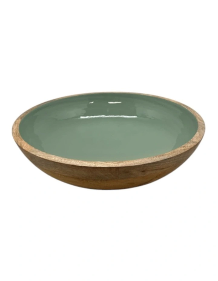 Corinne Salad Bowl 40x40x10cm Green & Natural image 1