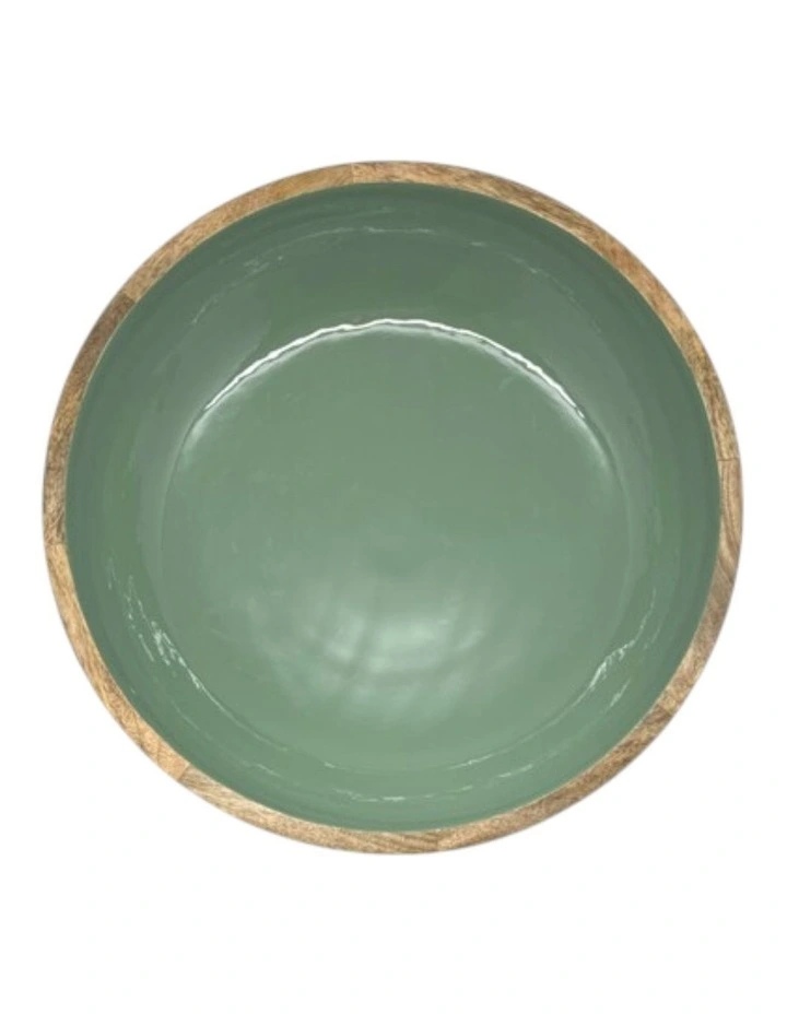 Corinne Salad Bowl 40x40x10cm Green & Natural image 2