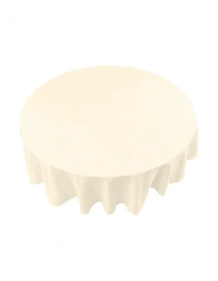 Simon Circular Tablecloth 180x180x0.2cm Cream