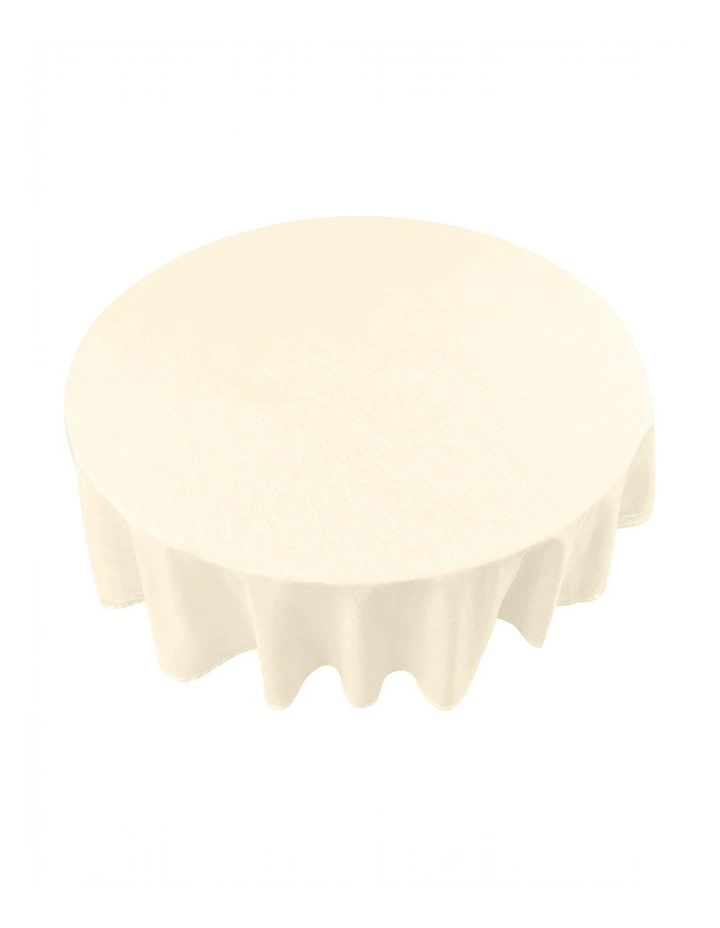 Simon Circular Tablecloth 180x180x0.2cm Cream image 1