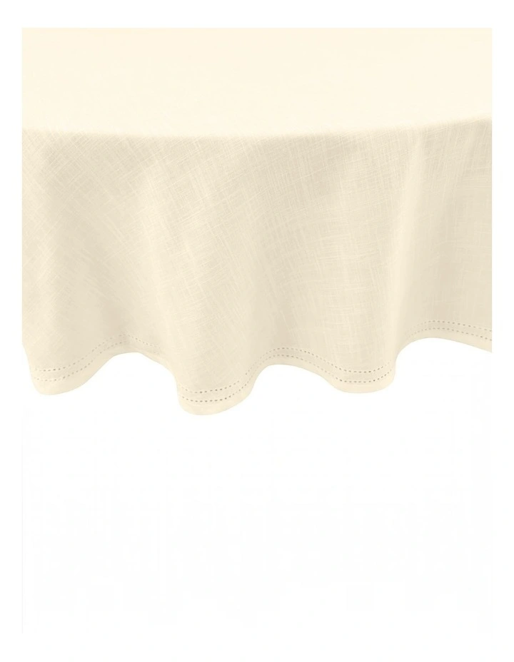 Simon Circular Tablecloth 180x180x0.2cm Cream image 2