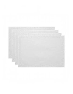 Simon Placemat Set of 4 33x48x0.2cm White