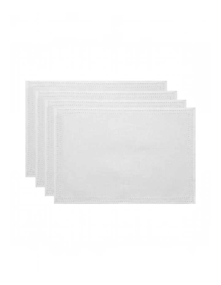 Simon Placemat Set of 4 33x48x0.2cm White image 1