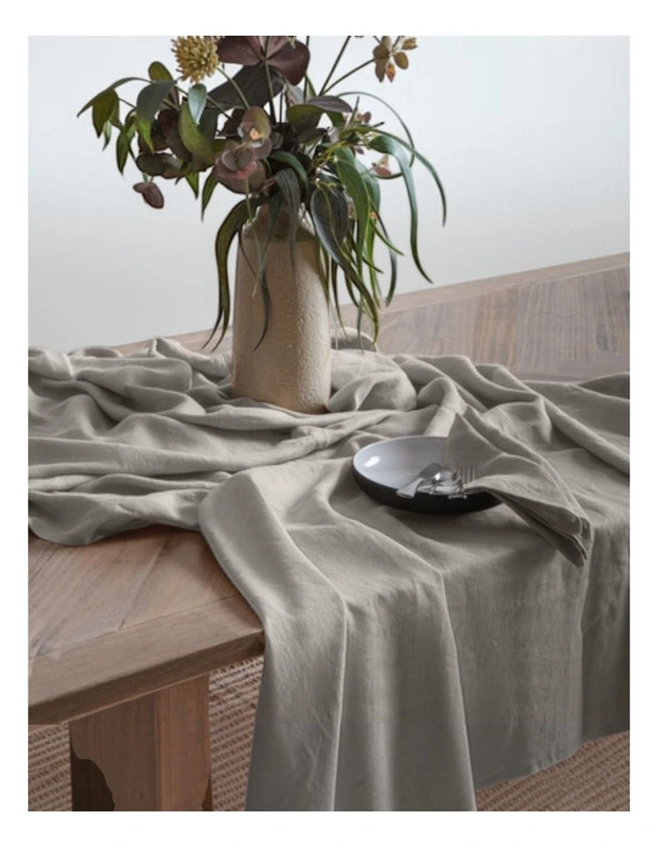 Linen Collection Tablecloth 150x270cm Stone image 2