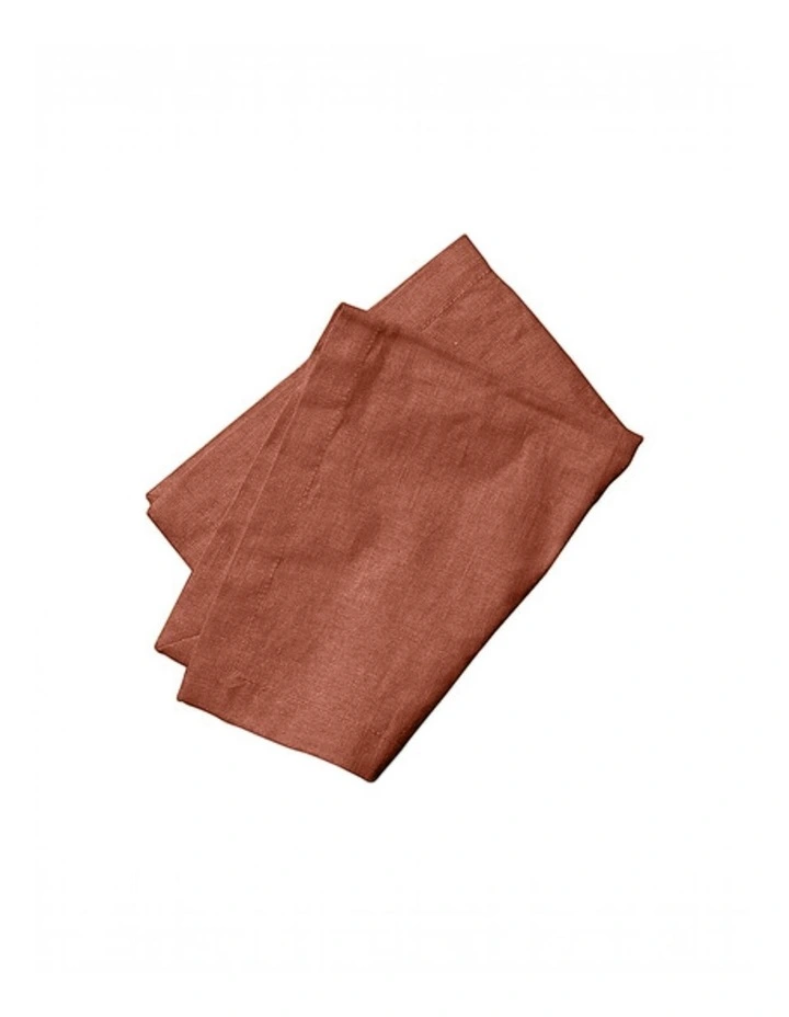 Linen Collection 4pk Napkins 50x50cm Rust image 1