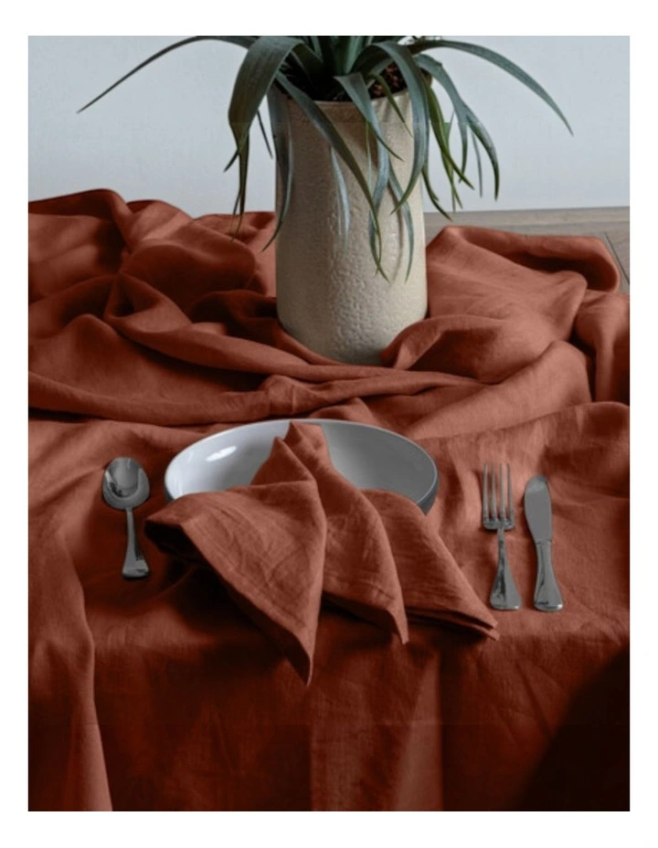 Linen Collection 4pk Napkins 50x50cm Rust image 2