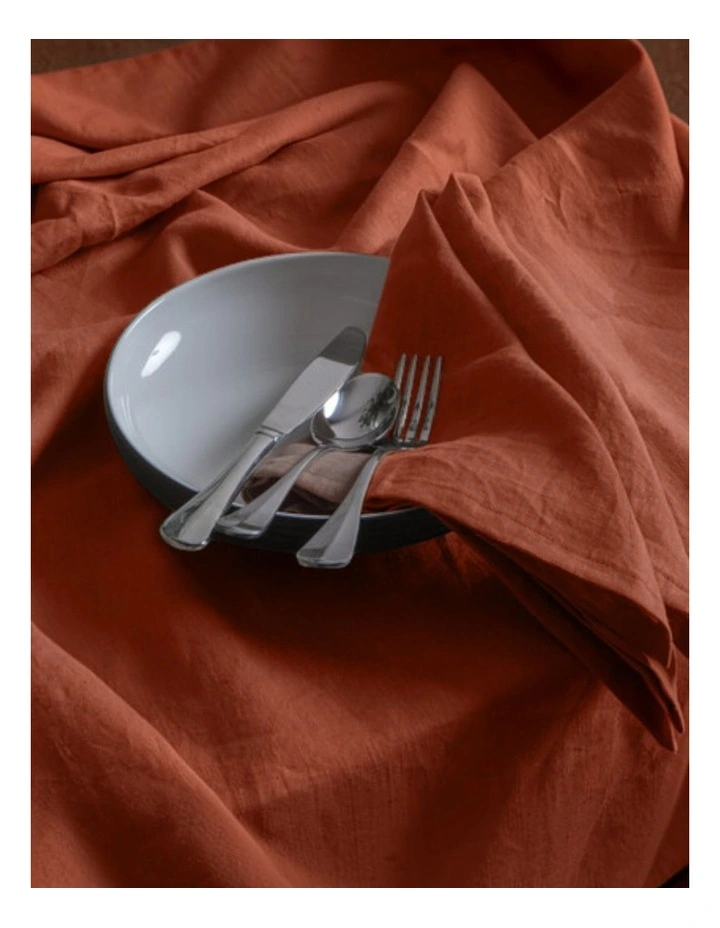 Linen Collection 4pk Napkins 50x50cm Rust image 3