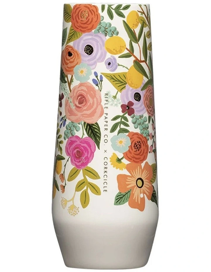 Corkcicle Stemless Flute - 207ml Rifle Paper - Garden Party Cream image 1