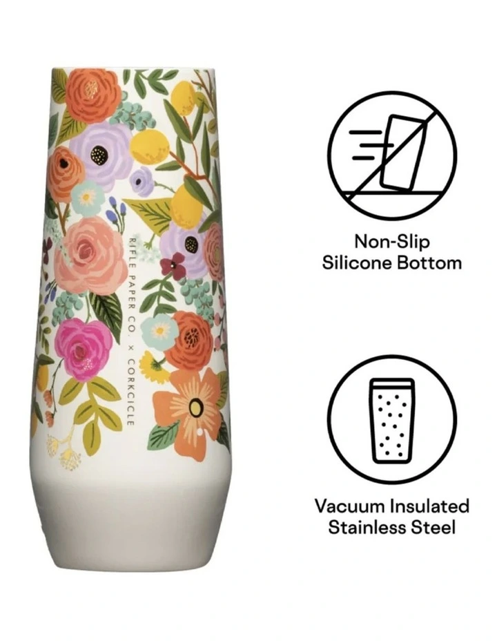 Corkcicle Stemless Flute - 207ml Rifle Paper - Garden Party Cream image 2