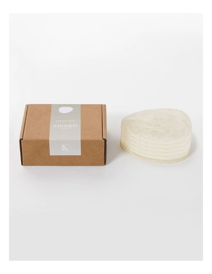 Cadence & Co. Chianti Resin Coasters Set of 6 in Vanilla image 5