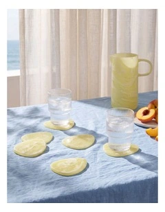 Cadence & Co. Chianti Resin Coasters Set of 6 in Lemon