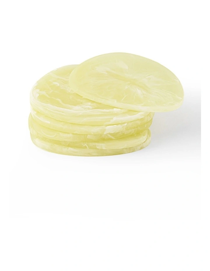 Cadence & Co. Chianti Resin Coasters Set of 6 in Lemon image 2