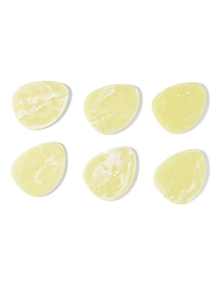 Cadence & Co. Chianti Resin Coasters Set of 6 in Lemon image 3