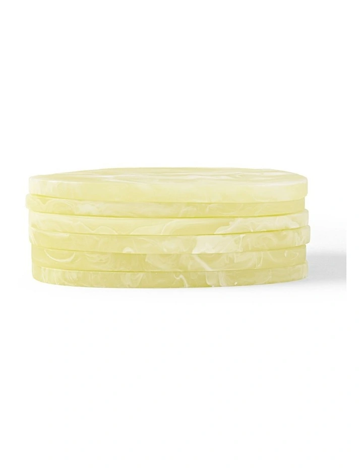 Cadence & Co. Chianti Resin Coasters Set of 6 in Lemon image 4