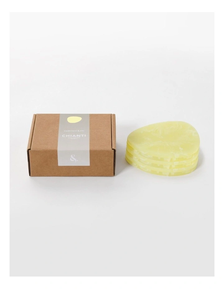 Cadence & Co. Chianti Resin Coasters Set of 6 in Lemon image 5