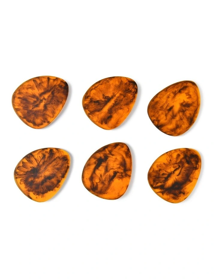 Cadence & Co. Chianti Resin Coasters Set of 6 in Amber image 3
