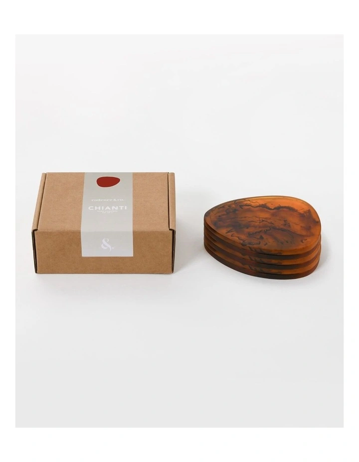 Cadence & Co. Chianti Resin Coasters Set of 6 in Amber image 5