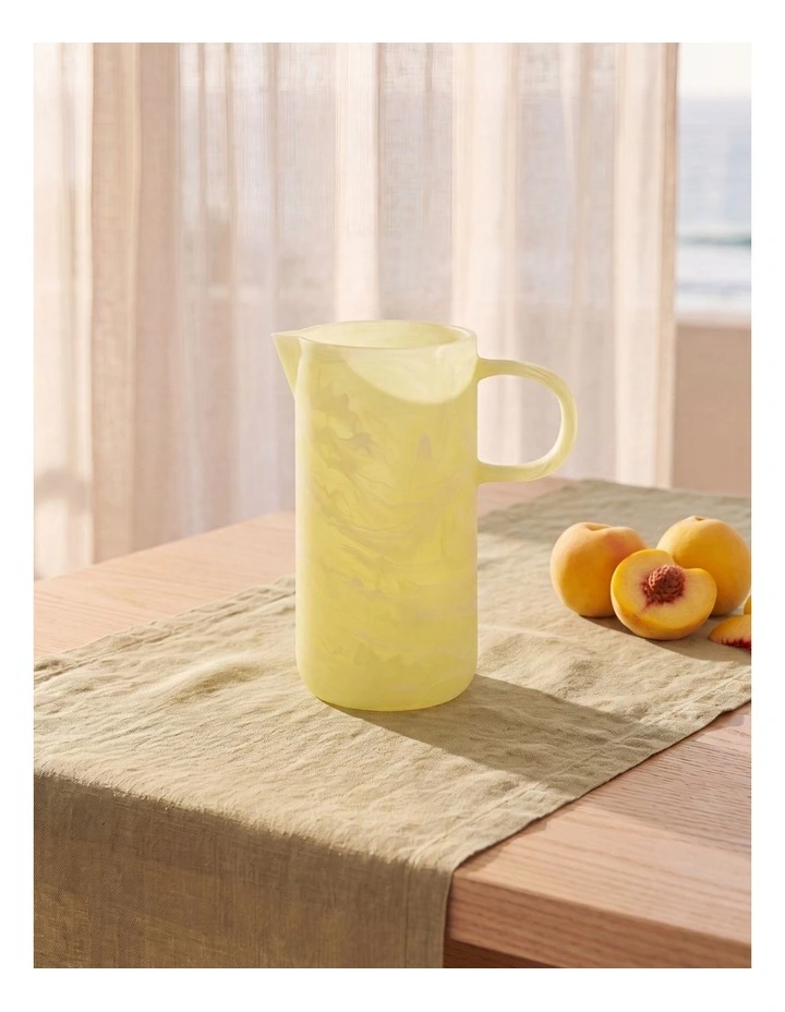 Cadence & Co. Chianti Resin Pitcher Jug in Lemon image 1