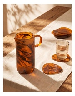 Cadence & Co. Chianti Resin Pitcher Jug in Amber