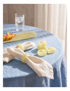 Cadence & Co. Chianti Resin Napkin Rings Set of 6 in Lemon