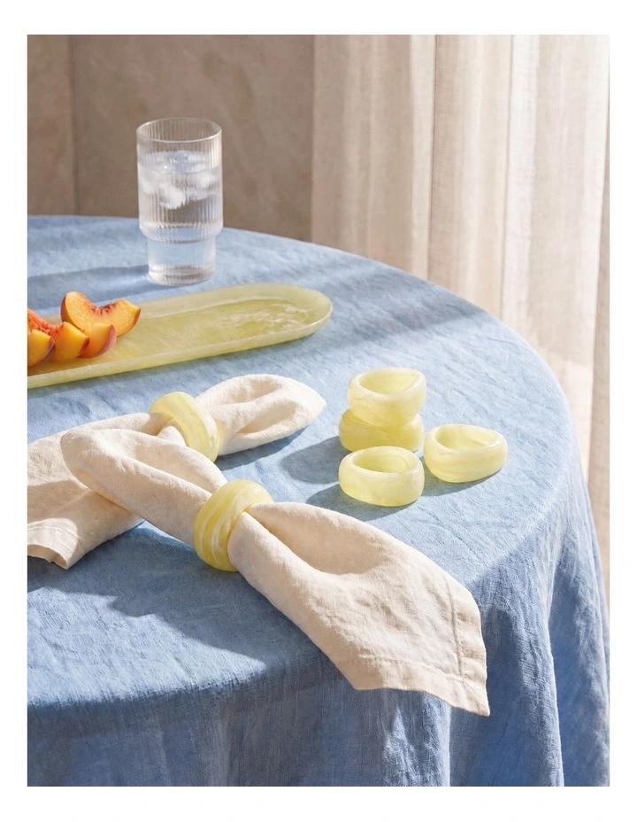 Cadence & Co. Chianti Resin Napkin Rings Set of 6 in Lemon image 1