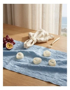 Cadence & Co. Chianti Resin Napkin Rings Set of 6 in Vanilla
