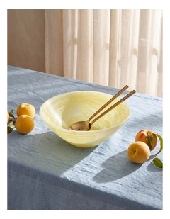 Cadence & Co. Chianti Resin Deep Serving Bowl 35x31x14cm in Lemon