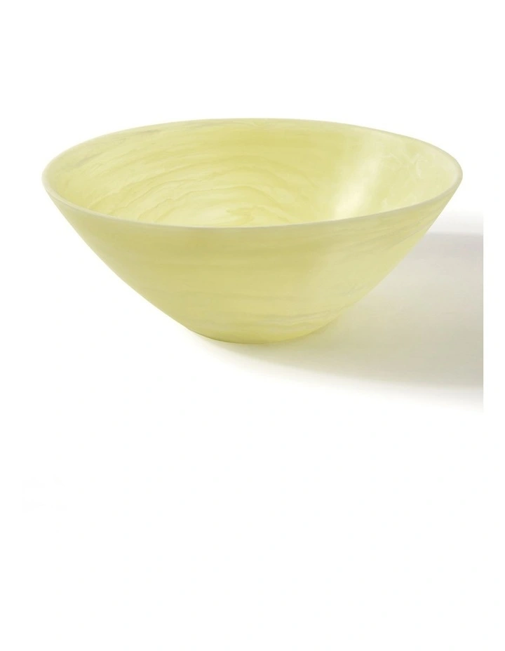 Cadence & Co. Chianti Resin Deep Serving Bowl 35x31x14cm in Lemon image 2