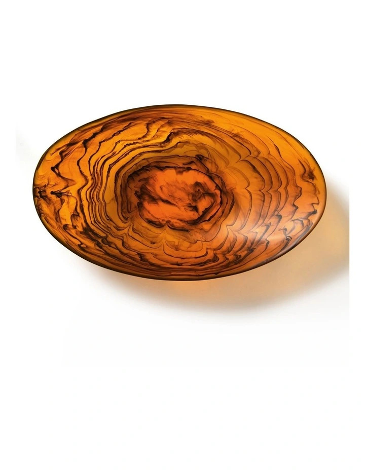 Cadence & Co. Chianti Resin Oval Serving Bowl 44x28x9cm in Amber image 3