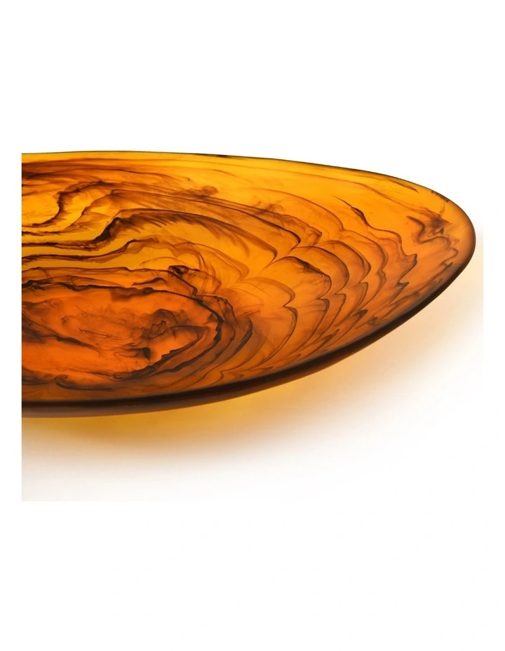 Cadence & Co. Chianti Resin Oval Serving Bowl 44x28x9cm in Amber image 6